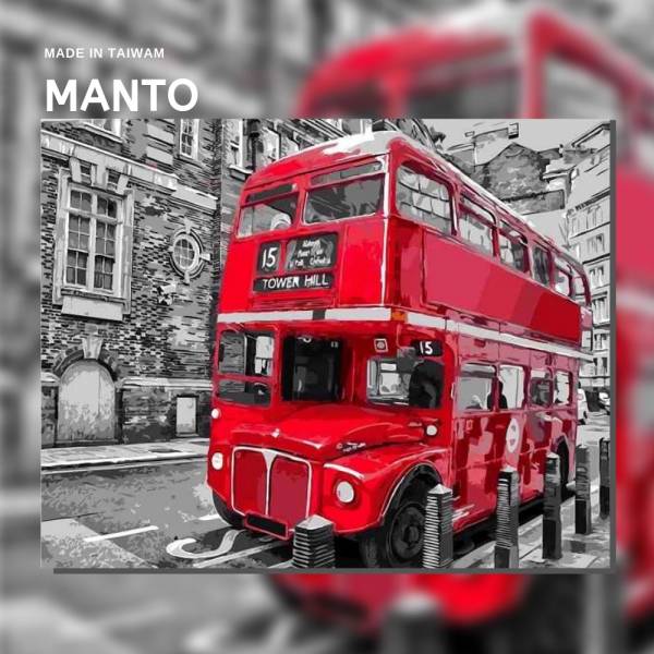 倫敦巴士｜MANTO創意數字油畫(4050) 倫敦巴士,風景畫,數字油畫,manto,台灣數字油畫,數字油畫批發,倫敦