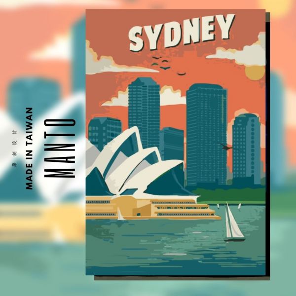 雪梨(高手挑戰款)｜MANTO創意數字油畫(2030) 雪梨,風景畫,數字油畫,manto,數字畫
