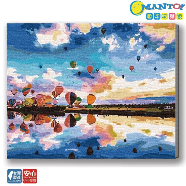 北海道熱氣球｜MANTO創意數字油畫(4050) 北海道,風景畫,數字油畫,manto,數字畫