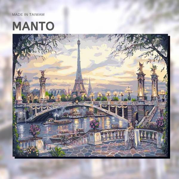 法國塞納河畔｜MANTO創意數字油畫(4050) 法國,風景畫,數字油畫,manto,數字畫