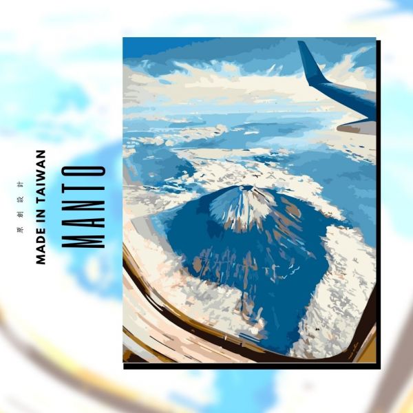 天空富士｜MANTO創意數字油畫(4050) 富士山,風景畫,數字油畫,manto,數字畫