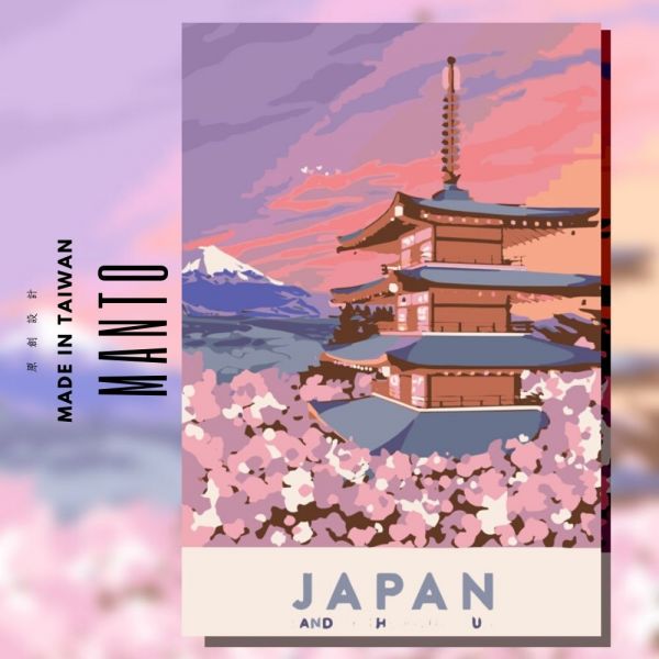 日本(高手挑戰款)｜MANTO創意數字油畫(2030) 日本,風景畫,數字油畫,manto,數字畫