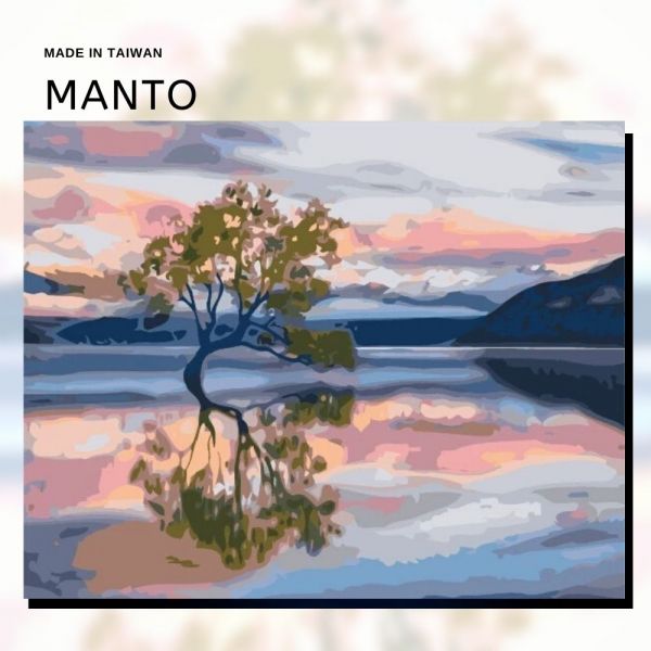 紐西蘭．瓦納卡湖｜MANTO創意數字油畫(4050) 紐西蘭,風景畫,數字油畫,manto,數字畫