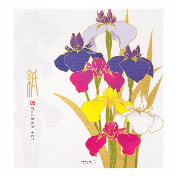 初夏紙系列-絹印鳶尾花 