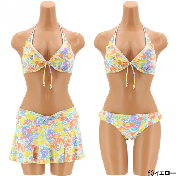 【漾著泳裝】Sontag桑塔格鋼圈 +短裙 3件式 比基尼,泳裝,渡假,日本製,泳池