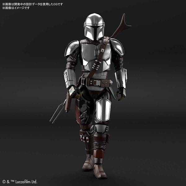 BANDAI 萬代 | 1/12 星際大戰 《曼達洛人》 曼達洛人 (貝斯卡金屬武裝) 銀色電鍍Ver. 組裝模型  