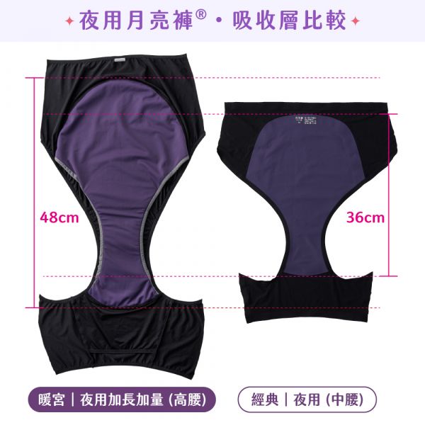 Warm Palace | Night Extended Absorption Quiet High-Waisted Menstrual Underwear | GoMoond Warm Palace, GoMoond Pants, Night Use, Long and Increased, High-Waisted Sanitary Pants, Menstrual Underwear, Sanitary Pants, Antibacterial Sanitary Pants, Breathable Sanitary Pants, Taiwanese Underwea