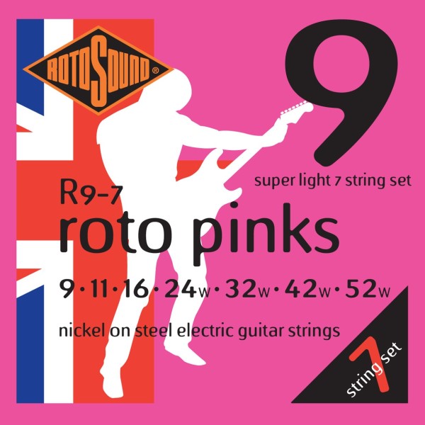 ROTOSOUND R9-7 鍍鎳特殊七弦電吉他弦(9-52)【英國製/電吉他弦/R9-7】 