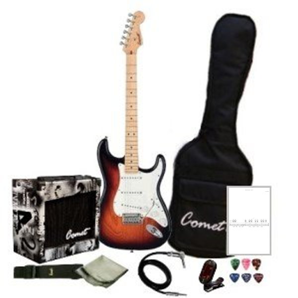 Comet 超值St1電吉他+10瓦音箱+吉他教材+調音器+全配備套餐【Comet吉他專賣店/St-1】 