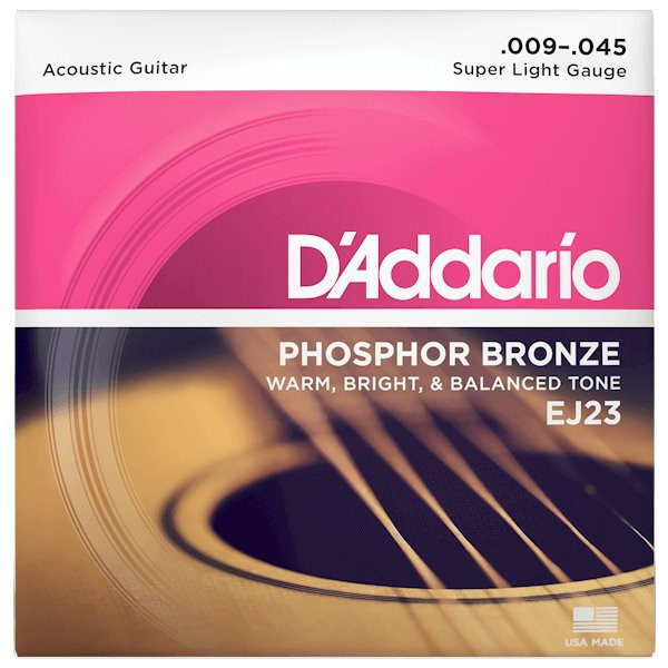 D'Addario EJ23 磷青銅民謠弦 (09-45)【木吉他弦/EJ-23】 【木吉他弦/EJ-23】
