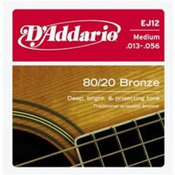 D'Addario EJ12青銅民謠弦（13-56）【DAddario/木吉他弦/EJ-12】 【DAddario/木吉他弦/EJ-12】