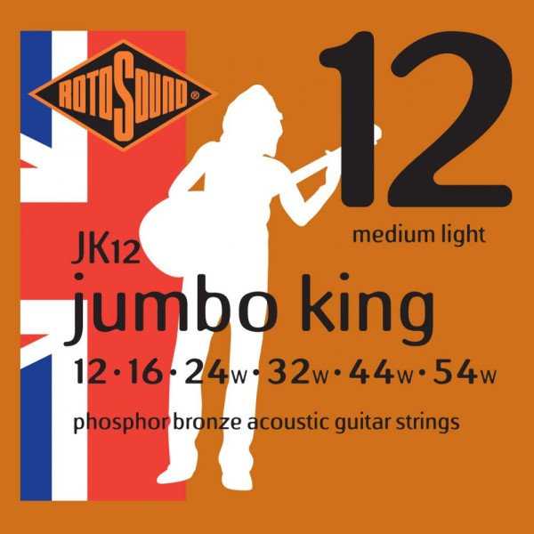 ROTOSOUND JK12 磷青銅民謠吉他弦(12-54)【英國製/木吉他弦/JK-12】 