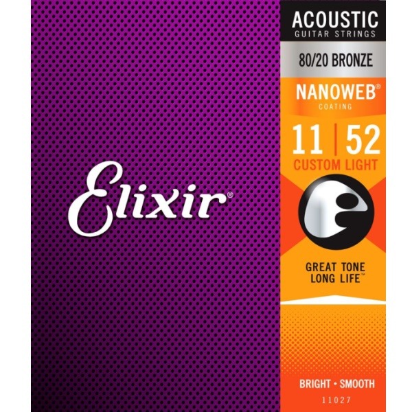 Elixir吉他弦 Nanoweb 11027 木吉他弦 / 民謠吉他弦 / elixir弦 11-52 台灣公司貨 elixir,elixir吉他弦,elixir弦