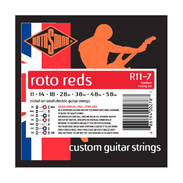 ROTOSOUND R11-7 7弦電吉他弦 (11-58)【英國製/吉他弦/R-11-7】 