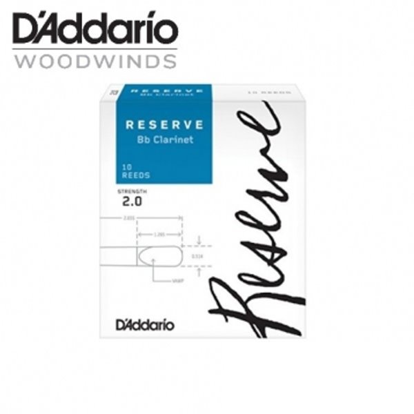 美國 RICO RESERVE 豎笛/黑管 竹片 2號 Bb Clarinet (10片/盒)【D'Addario/DAddario】 
