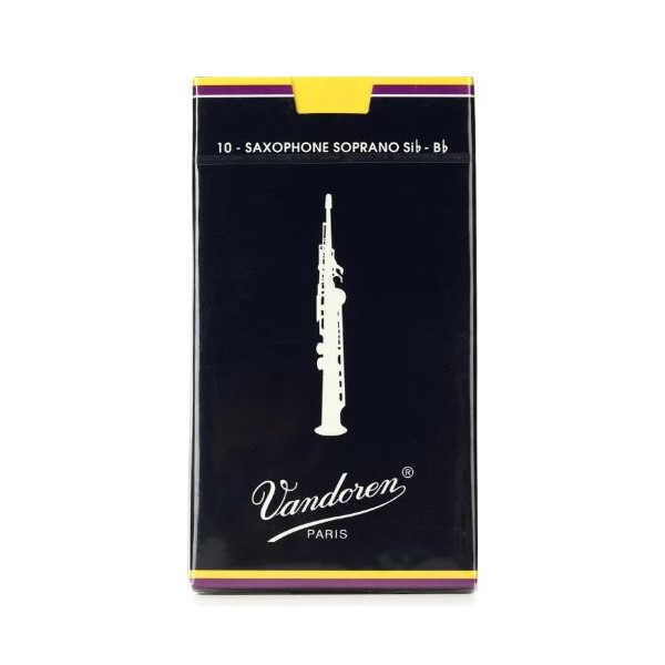 Vandoren 高音薩克斯風 竹片 傳統深藍盒 5種不同號數 有2號到4號可選 （10片/盒）Soprano Sax 【SR20系列】 （10片/盒）Soprano Sax 【SR20系列】