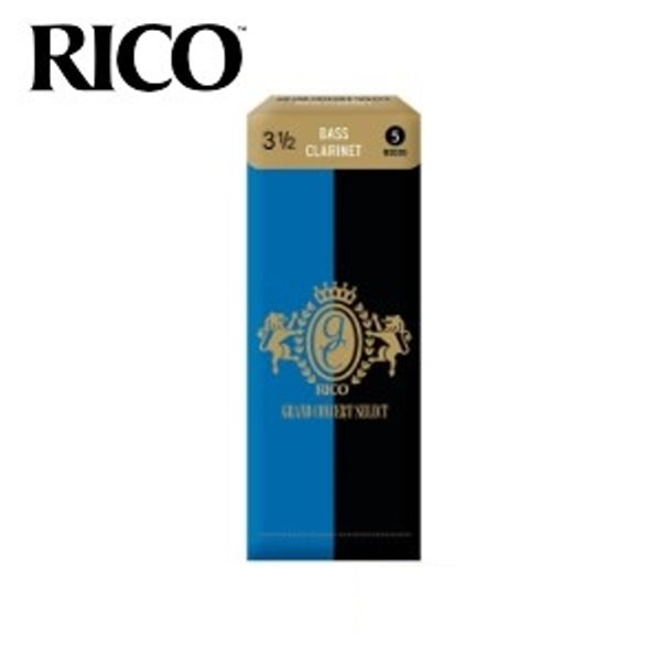 美國 RICO Grand Concert Select 低音 豎笛/黑管 竹片 3.5號 Bass Clarinet (5片/盒)【藍黑包裝】 