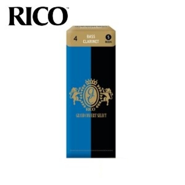 美國 RICO Grand Concert Select 低音 豎笛/黑管 竹片 4號 Bass Clarinet (5片/盒)【藍黑包裝】 