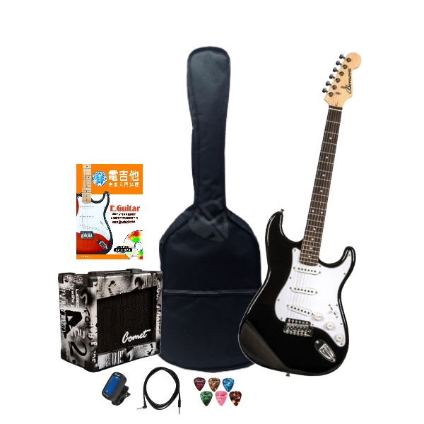 Bensons ST1 電吉他+10瓦音箱+吉他教材+調音器+全配備套餐【ST-1】 