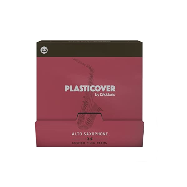 美國 RICO plastiCOVER 中音 薩克斯風竹片 2.5號 Alto Sax (25片/盒)【黑竹片】 