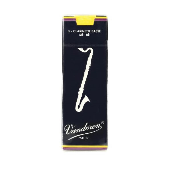 Vandoren 低音豎笛/低音黑管 竹片 傳統深藍盒 8種不同號數 有1號到5號可選 （5片/盒）Bass Clarinet 低音單簧管【CR12系列】 （5片/盒）Bass Clarinet 低音單簧管【CR12系列】