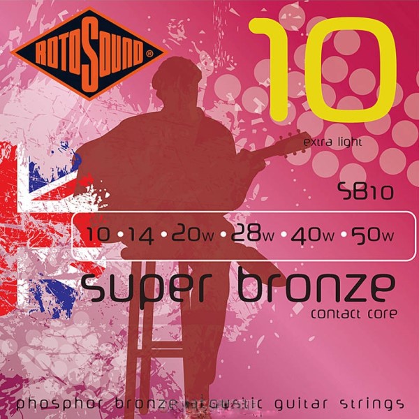 ROTOSOUND SB10 磷青銅民謠吉他弦(10-50)【英國製/木吉他弦/SB-10】 