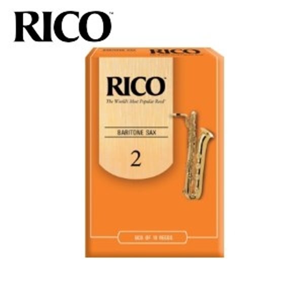 美國 RICO 上低音 薩克斯風竹片 2號 Baritone Sax (10片/盒)【橘包裝】 