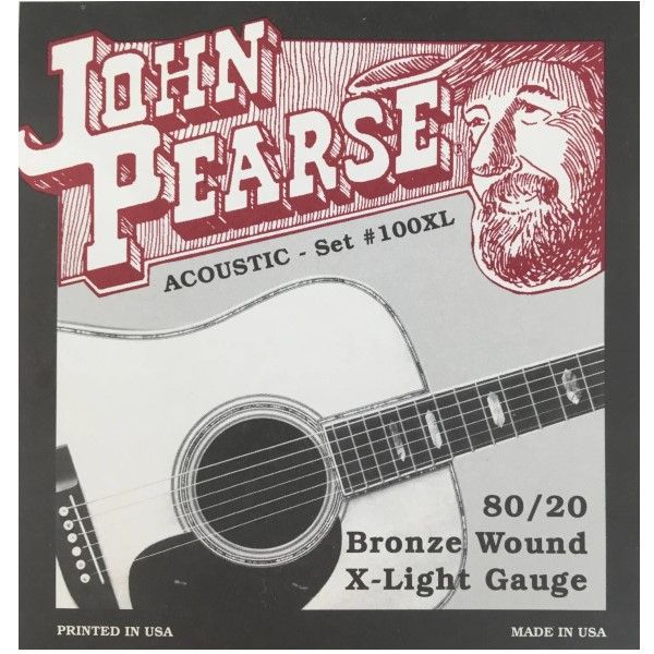 John Pearse 100XL 青銅弦 Bronze Wound X-Light Gauge (10-47)【John Pearse進口弦專賣店/木吉他弦/100-XL】 【John Pearse進口弦專賣店/木吉他弦/100-XL】