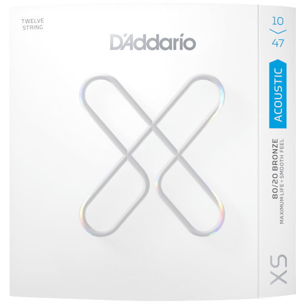 D'Addario XSABR1047-12 12弦薄膜黃銅民謠弦 (10-47)【木吉他弦】 【木吉他弦】