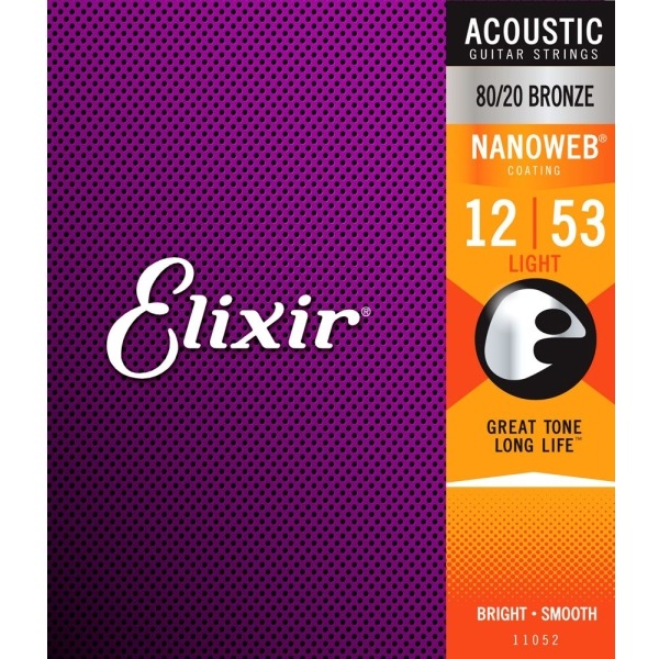 Elixir 頂級 民謠弦 Nanoweb 11052 （12-53） Elixir 吉他弦 / 木吉他弦 