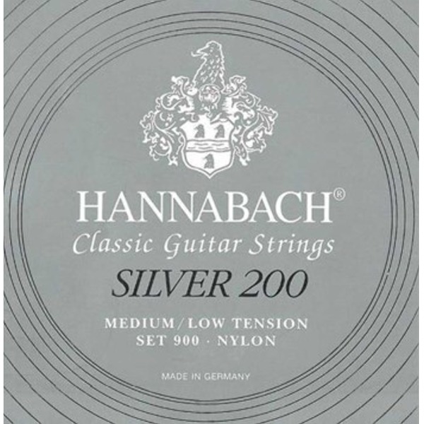  Hannabach 900mlt 中低張力鍍銀古典吉他弦【Silver 200/古典弦專賣店/尼龍弦/900-mlt】 