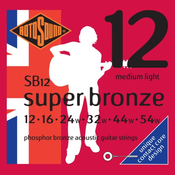 ROTOSOUND SB12 磷青銅民謠吉他弦(12-52)【英國製/木吉他弦/SB-12】 