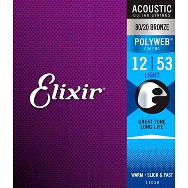 Elixir頂級民謠弦-Polyweb（11050）（12-53）【Elixir進口弦專賣店/木吉他弦】 