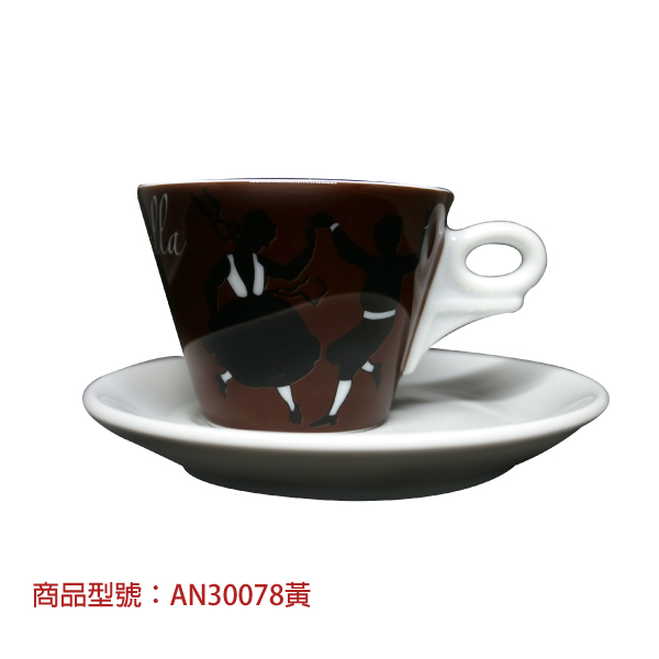 【d'ANCAP】咖啡律動卡布杯組(2杯2盤) 老爸咖啡,杯子,瓷,咖啡,精品,濃縮,義大利,義式,咖啡豆,老爸咖啡 商城