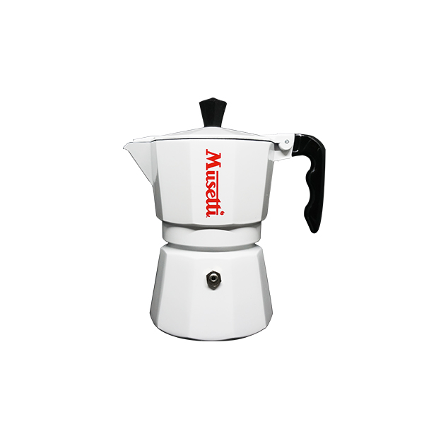 【Musetti】摩卡壺 白 (3人份) Musetti,義大利咖啡,義式咖啡,摩卡壺,咖啡壺,濃縮咖啡,老爸咖啡,咖啡,lebarcoffee,coffee