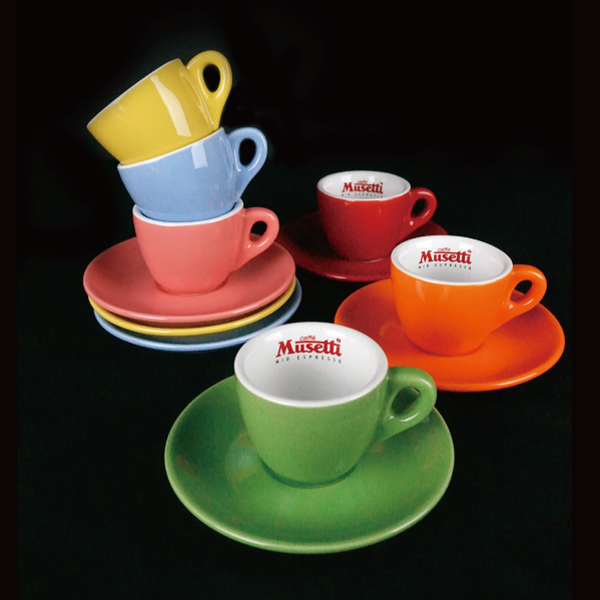 【Musetti】彩色濃縮杯套組(6杯6盤) Musetti,義大利咖啡,義式咖啡,濃縮杯,咖啡杯,老爸咖啡,咖啡,lebarcoffee,coffee