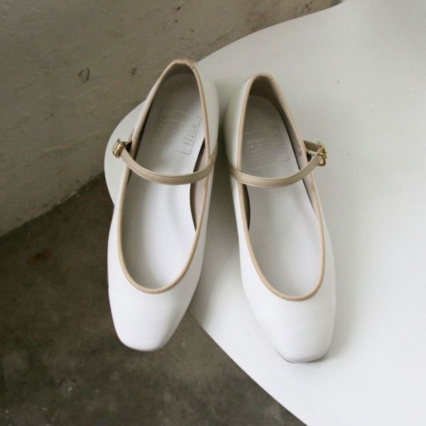 【瑪莉珍團購】【白】世界系列_晴雨兩穿_日本製小方頭瑪莉珍鞋 