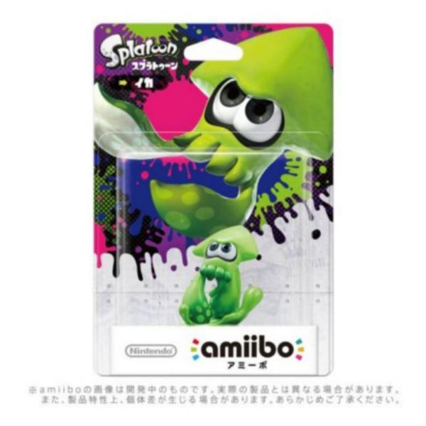 全新任天堂明星 NFC 連動人偶玩具 amiibo, 綠色烏賊(漆彈大作戰系列) 款(不含遊戲片) 