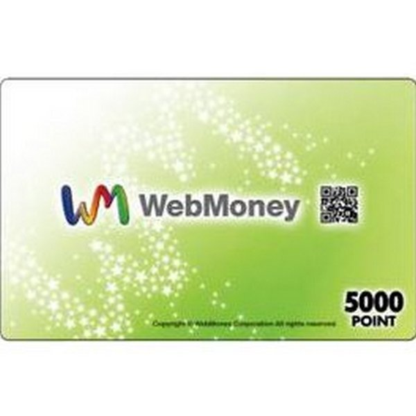 日本 WebMoney 5000點 實體卡, 夢幻之星可用 