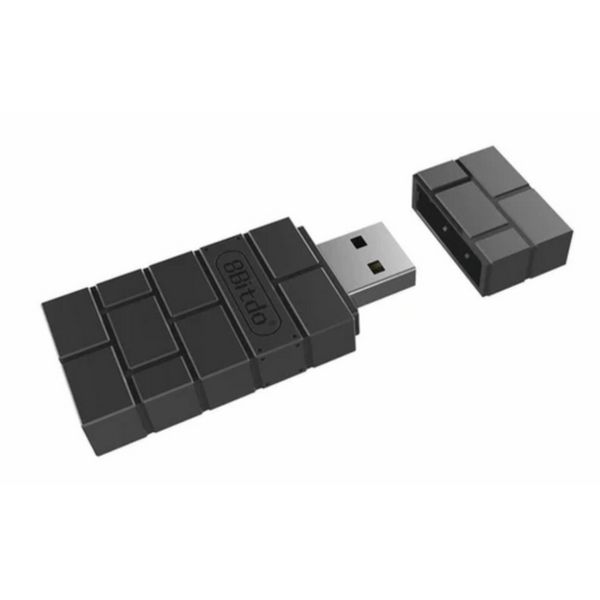 八位堂 8bitdo USB 無線 藍芽 接收器(二代黑磚款), 支援PC/NS/PS4/PS5/XONE S X 