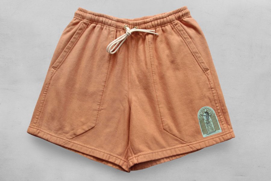 SURE'S Super Tuck Shorts/Raw Sienna XX DEVELOPMENT,日本製,名古屋獨立服裝廠,Pigment Dye,短褲 穿 搭 男,短 棉 褲 男,