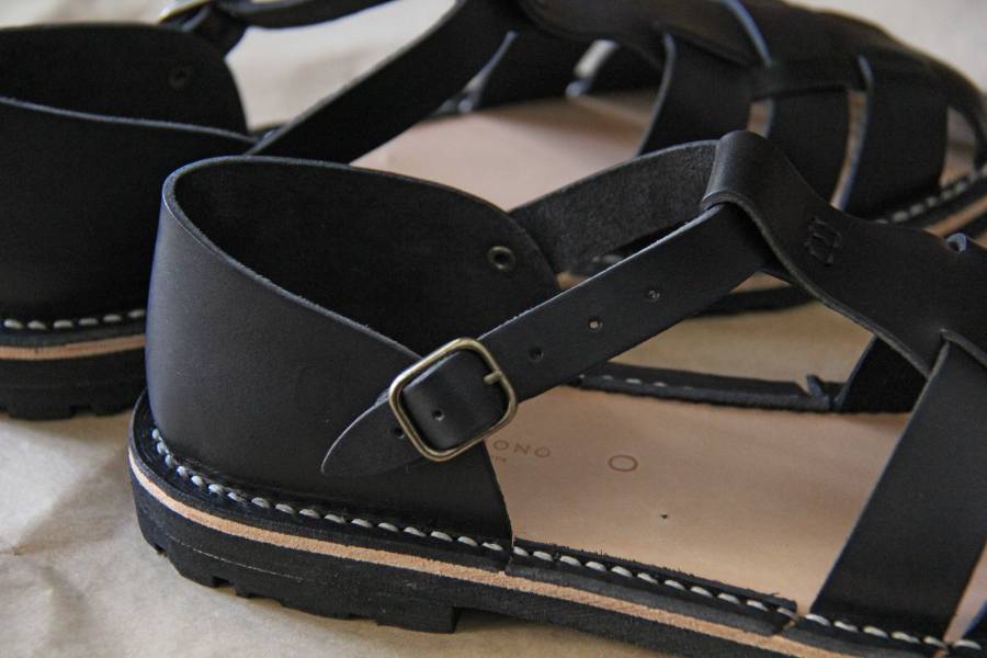 Steve Mono - Artisanal Sandals/Black Steve Mono,西班牙手工皮革涼鞋,handmade