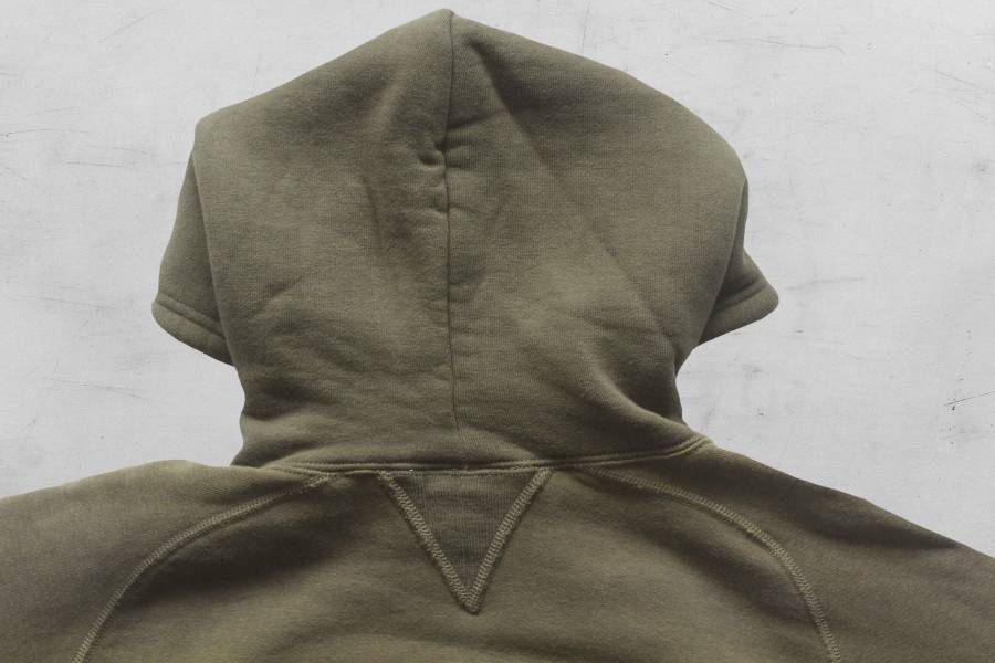 Two Moon - No.10178 Double V Freedom Sleeve Parka (Olive x Dark Olive) 帽t,sweater,印第安,Two Moon,日本製,台灣限定,Loop Wheel,運動