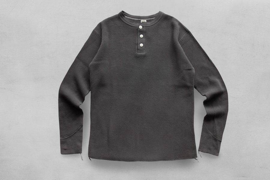 Barns Outfitters-Waffle Henley/Black Barns Outfitters,Waffle,亨利領,華夫格