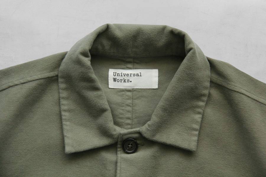 Universal Works Travail Shirt/Moleskin Olive 復古,英國品牌,Moleskin,Denim,薄長袖,Universal Works,秋冬穿搭,工作外套,oversize
