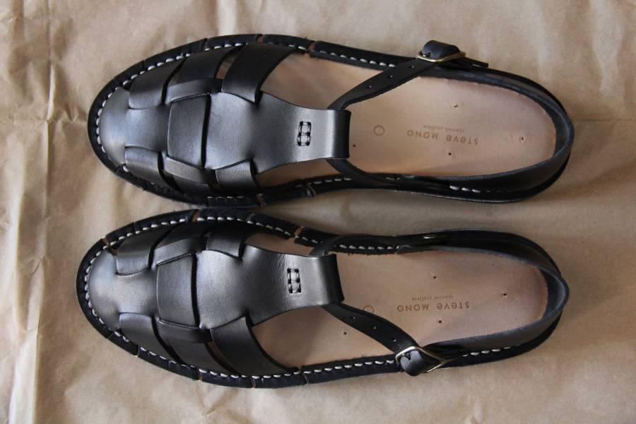 Steve Mono - Artisanal Sandals/Black Steve Mono,西班牙手工皮革涼鞋,handmade