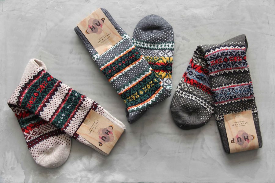 CHUP SOCKS - 長襪 MY FAVORITE VILLAGE 日本製,職人,手工,民族風,印第安圖騰,登山,outdoor,HYGGE