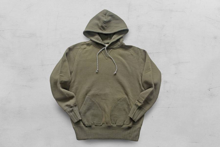 Two Moon - No.10178 Double V Freedom Sleeve Parka (Olive x Dark Olive) 帽t,sweater,印第安,Two Moon,日本製,台灣限定,Loop Wheel,運動