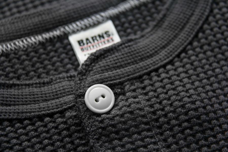 Barns Outfitters-Waffle Henley/Black Barns Outfitters,Waffle,亨利領,華夫格