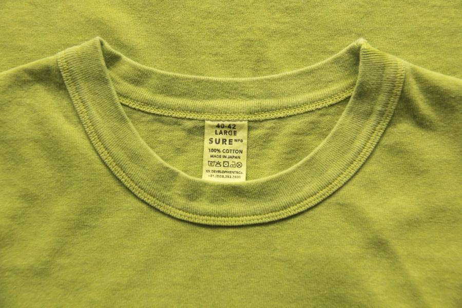 SURE'S LONG SLEEVE T-SHIRT (AVOCADO) XX DEVELOPMENT,Made in Japan,古屋獨立服裝廠,
Pigment Dye 染色,薄長袖T恤,8oz
